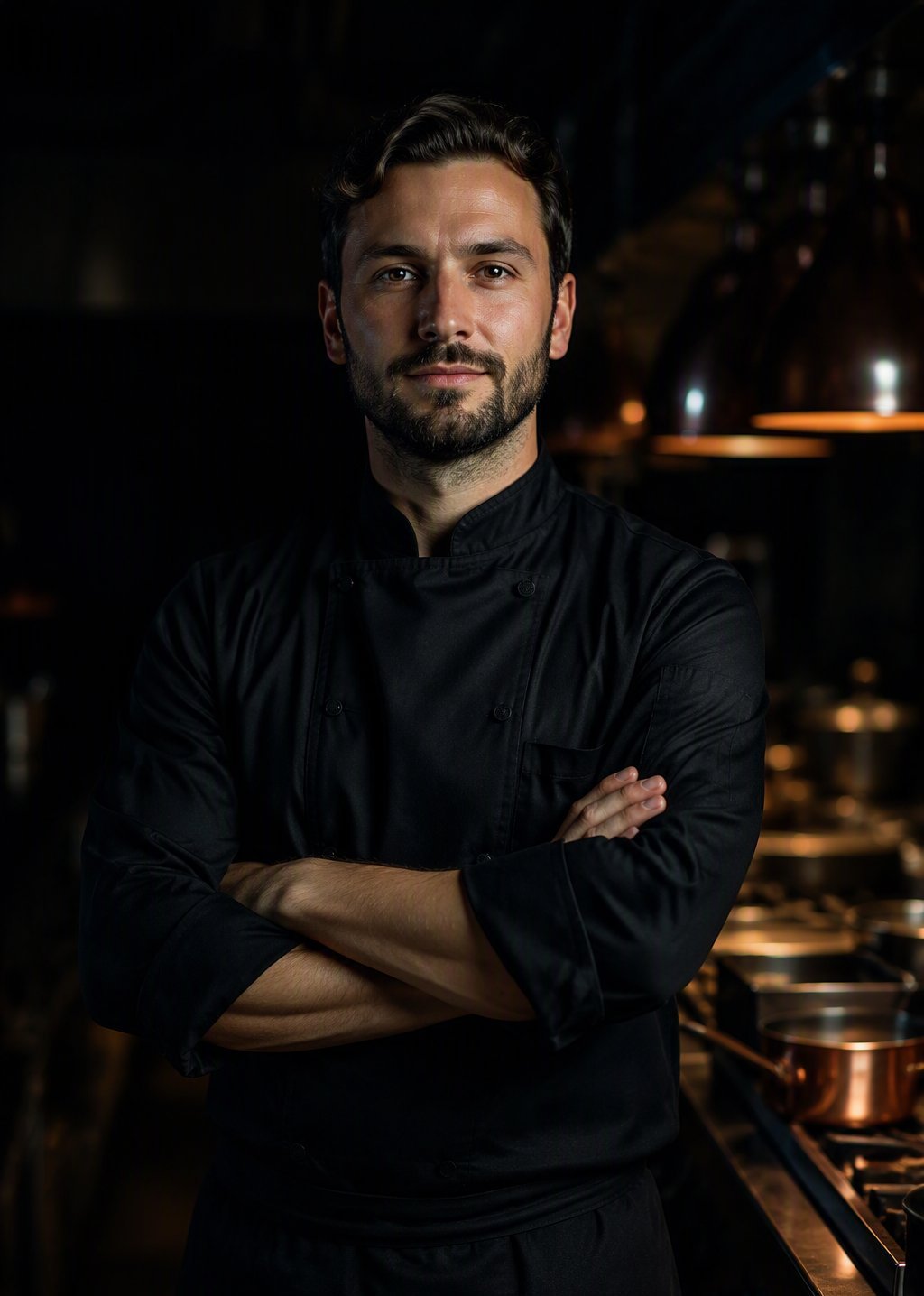Le chef en cuisine — démonstration